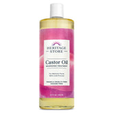Heritage Store Castor Oil bottle for hair care and skin hydration