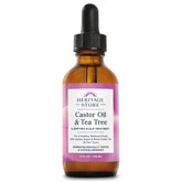 Heritage Store Castor Oil Tea Tree Clarifying Scalp Bottle promotes balanced scalp nourishment