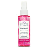 Heritage Store Rosewater bottle with Damask rose aroma for refreshing skin.