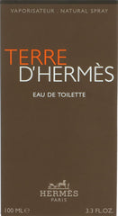 Hermès Terre D'Hermès EDT bottle front showing rugged, outdoor-inspired design and confident presence