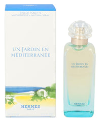 Hermès Un Jardin En Mediterranee bottle front, elegant packaging for versatile daytime wear.