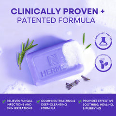 Hermon Antifungal Soap tea tree oil ingredients highlight natural antifungal components.