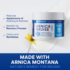 Close-up of Hermon Arnica Cream texture showing quick-absorbing hydration.