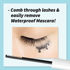 Heroine Make Mascara Remover on lashes showing fast-acting removal