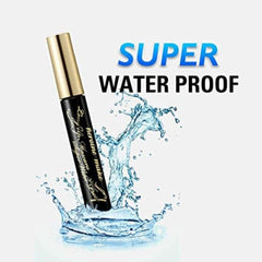 Heroine Make wand applying mascara to lashes showing lengthening fibers.