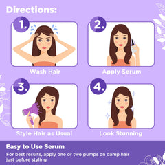 HerStyler Marula Oil Hair Serum being applied on hair during styling.