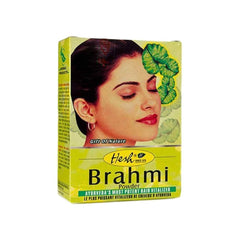 Hesh Brahmi polvo en botella, posible oscurecimiento y densidad del cabello.
