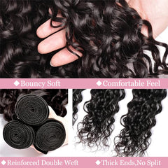 Hetnear Brazilian virgin hair deep wave shows soft, tangle-free texture for lasting fullness.