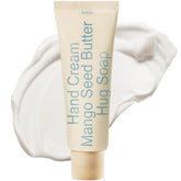 hetras perfume hand cream hinoki tube on hands, soothing daily fragrance for pampering