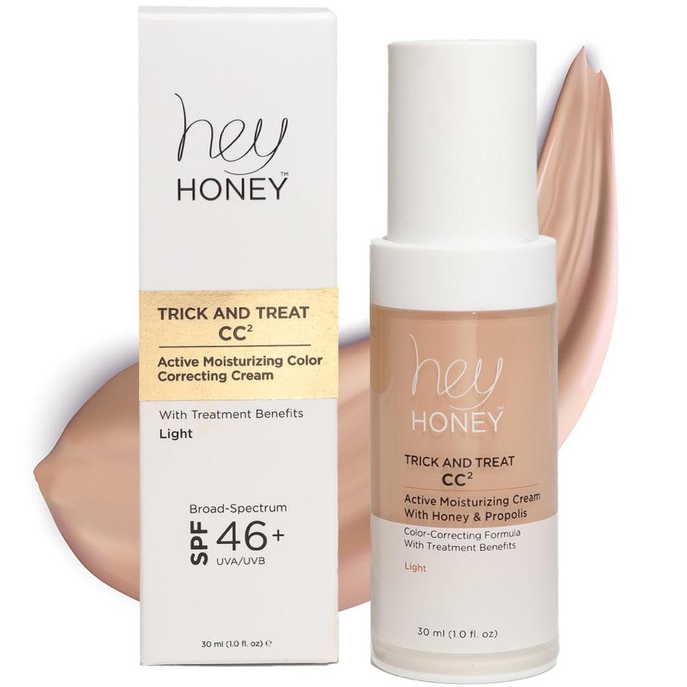 Hey Honey CC² Cream packaging shows premium design for quick shade selection.