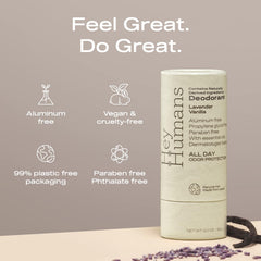 Hey Humans deodorant arrowroot powder close-up highlights sweat absorption.