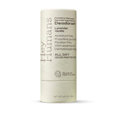 Hey Humans deodorant lavender-vanilla packaging highlights sustainable paper materials for eco-conscious shoppers.