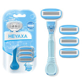 HEYAXA razor sky-blue packaging shows easy packaging and portability.