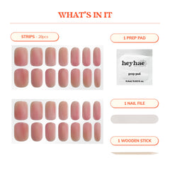 Heyhae nail strip warming for perfect fit on natural nails.