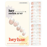 Heyhae semi-cured gel nail strips in packaging for easy at-home salon quality.