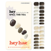 Heyhae semi cured gel nail strips packaging closeup for easy at-home salon-quality nails.
