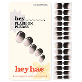 Heyhae semi-cured nail strips in ombre application for salon-grade nails at home.