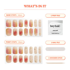 Heyhae semi cured nail strips sun-cure option for natural finish