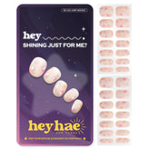 Heyhae semi cured nail strips sunlit pink for salon quality daily wear