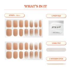 Heyhae Silent Night Sparkle prep pad image shows smooth prep for nails.