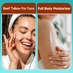 Heylaca Beef Tallow Honey Balm texture swipe shows creamy moisture