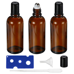 HEYLEAYAR 100ml amber roller bottle pack for portable essential oils.