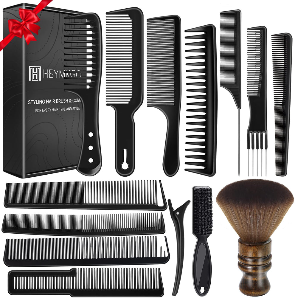 HEYMKGO barber comb set packaging shows durable build for at home use
