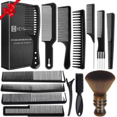 HEYMKGO barber comb set packaging shows durable build for at home use
