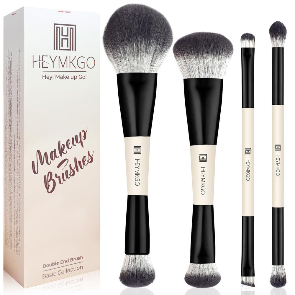 HEYMKGO dual-ended brush set for versatile full-face makeup application