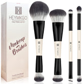HEYMKGO dual-ended brush set for versatile full-face makeup application