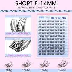 HEYWINK Venus gradient 8-14mm lashes for inner-to-outer lift
