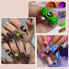 HFKPJRT dragon eye nail charms deliver striking fantasy accents