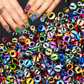 HFKPJRT eye nail charms 6mm with vivid shimmer for durable nail art