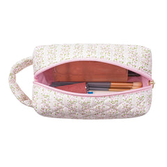 HHQQWZ makeup bag inside compartments keeps brushes and cosmetics neatly separated.