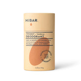 HIBAR Coconut Vanilla deodorant tube—plastic-free, all-day protection for daily wear.