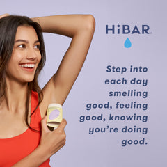 HIBAR formula uses rice bran and shea butter for skin-friendly moisture