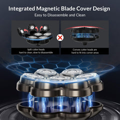 HiBig IPX7 waterproof shaver for wet or dry shaving in shower