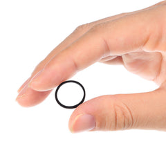 Hicarer black hair ties close-up showing soft TPU elasticity.