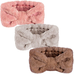 Hicarer bowtie headband pink keeps hair neat during skincare