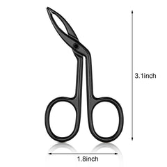 Hicarer eyebrow tweezers with scissor-shaped handles for ergonomic grooming.