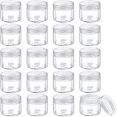 Hicarer round pot jar 20ml with clear lid for on-the-go samples and liquids.