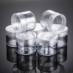 Hicarer round pot jar 20ml close-up seal demonstrates secure lid and leak protection.