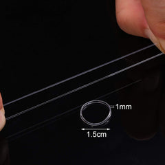 Hicarer soft clear elastic bands 15mm for hair braiding