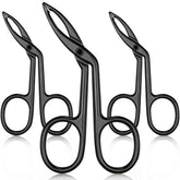 Hicarer three-pack eyebrow tweezers with straight-tip for precise brow shaping.