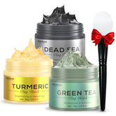 Hicream turmeric clay mask bottle with bright paste for pore cleansing and glow