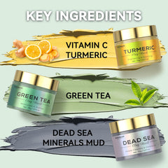 Hicream turmeric clay mask close-up texture for smooth, hydrated skin