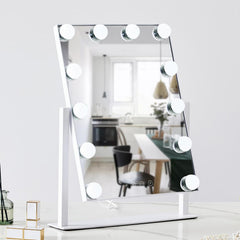 HIEEY Hollywood vanity mirror rotates 360 degrees for flexible viewing angles.