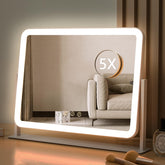 HIEEY vanity mirror with lights front view provides bright even illumination for makeup application.