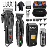 HIENA PRO clipper with adjustable lever for precise at-home haircuts.
