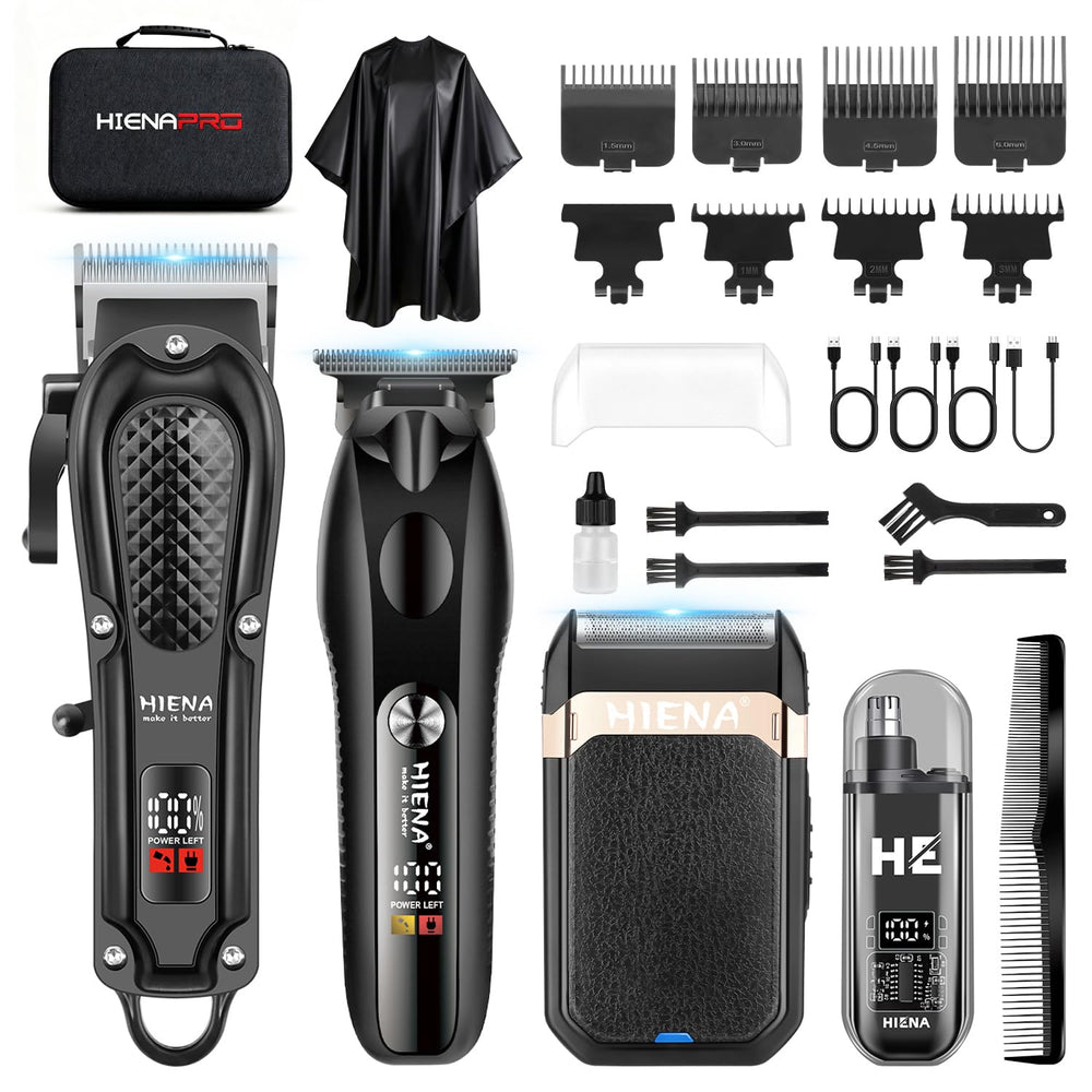 HIENA PRO hair clipper large cutting head for precise professional cuts at home